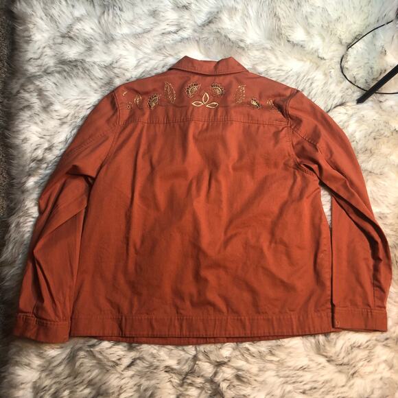 Drapers & Damons Orange Long Sleeve Embroidered Autumn Fall Jacket XL - Picture 12 of 15
